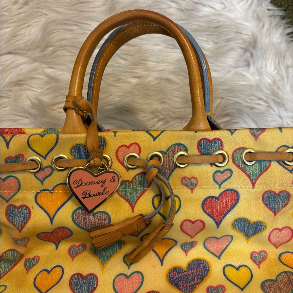 Dooney & Bourke Yellow Heart Print Women's Bag